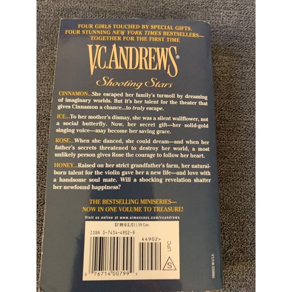 V.C. Andrews Shooting Stars Paperback Book - Picture 2 of 5